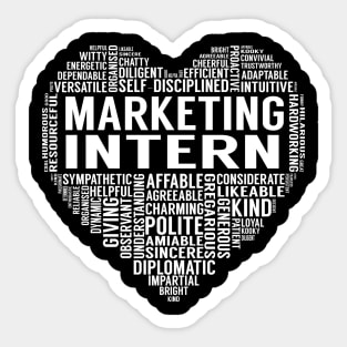 Marketing Intern Heart Sticker